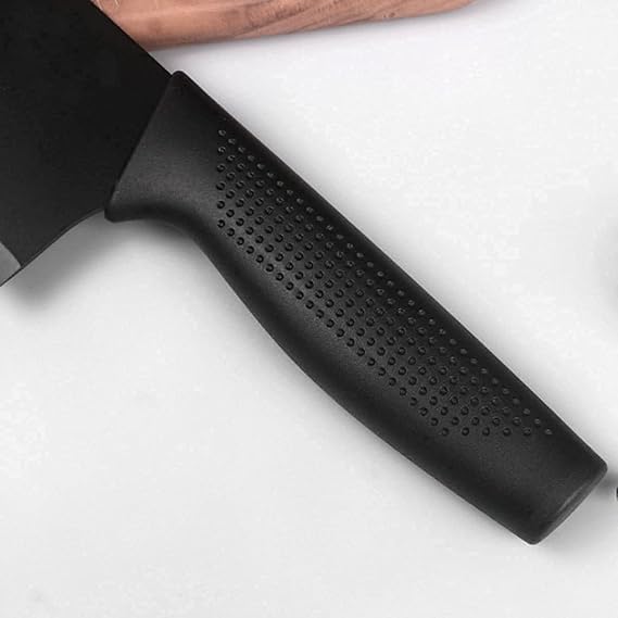 Professional Kitchen Knife Set, 3-Piece Black Chef Knives with Ergonomic Handles Sharp Manual Sharpening for Home Kitchen & Restaurant (Black)