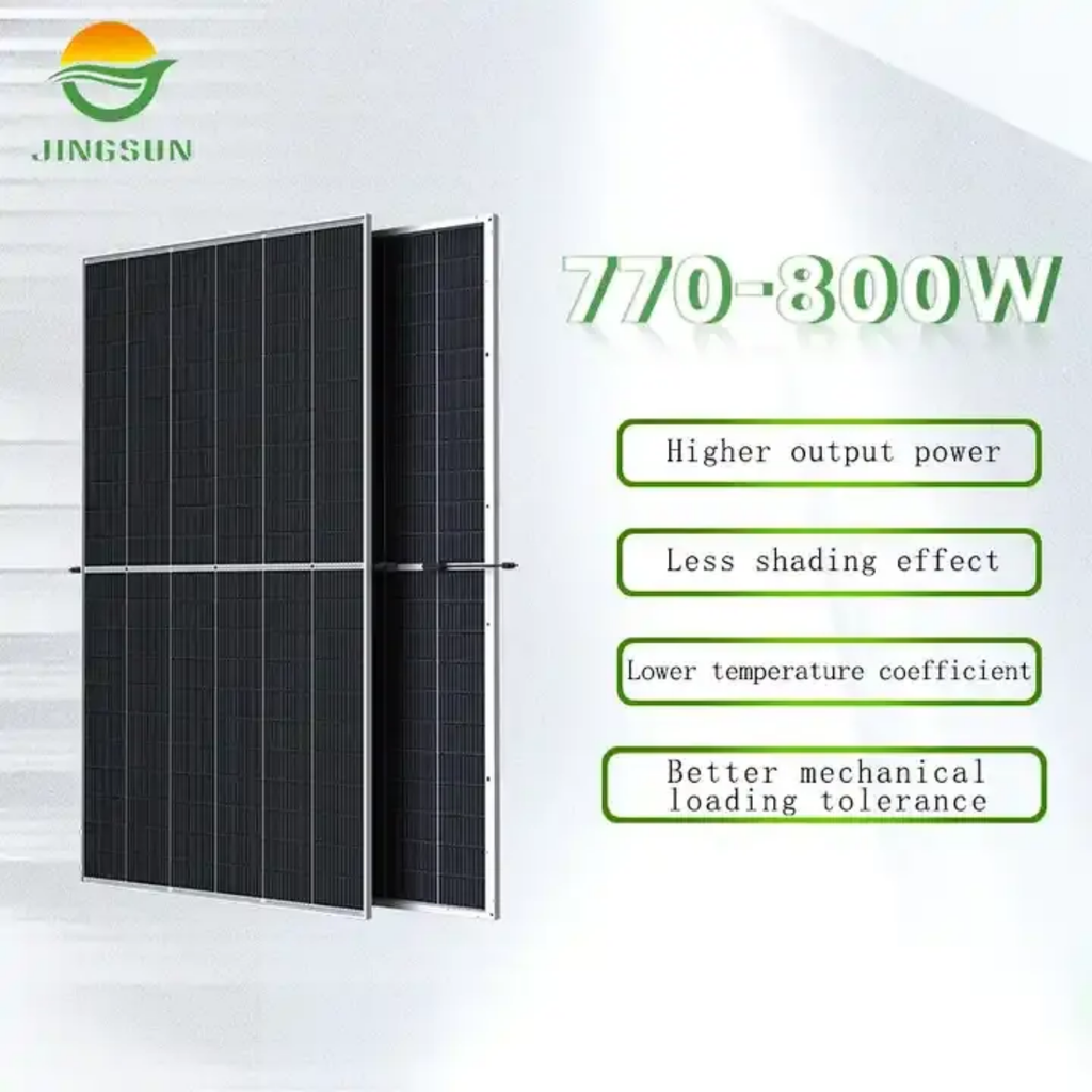 770–800 W bifacial HJT module